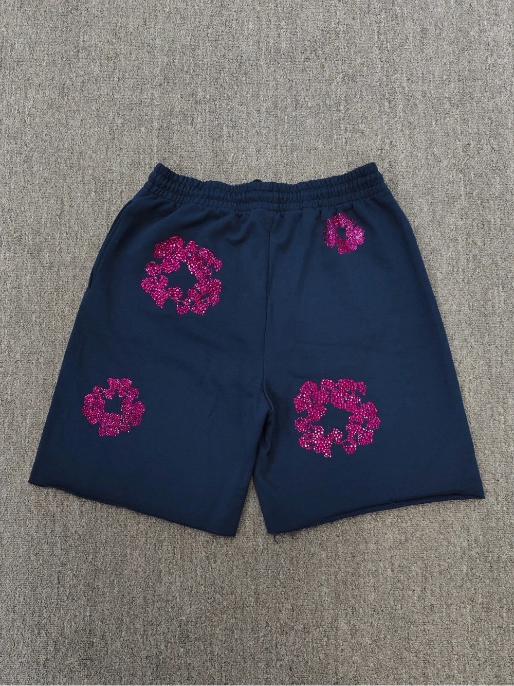 Denim Tears Navy Swarovski-Embellished Jean Shorts